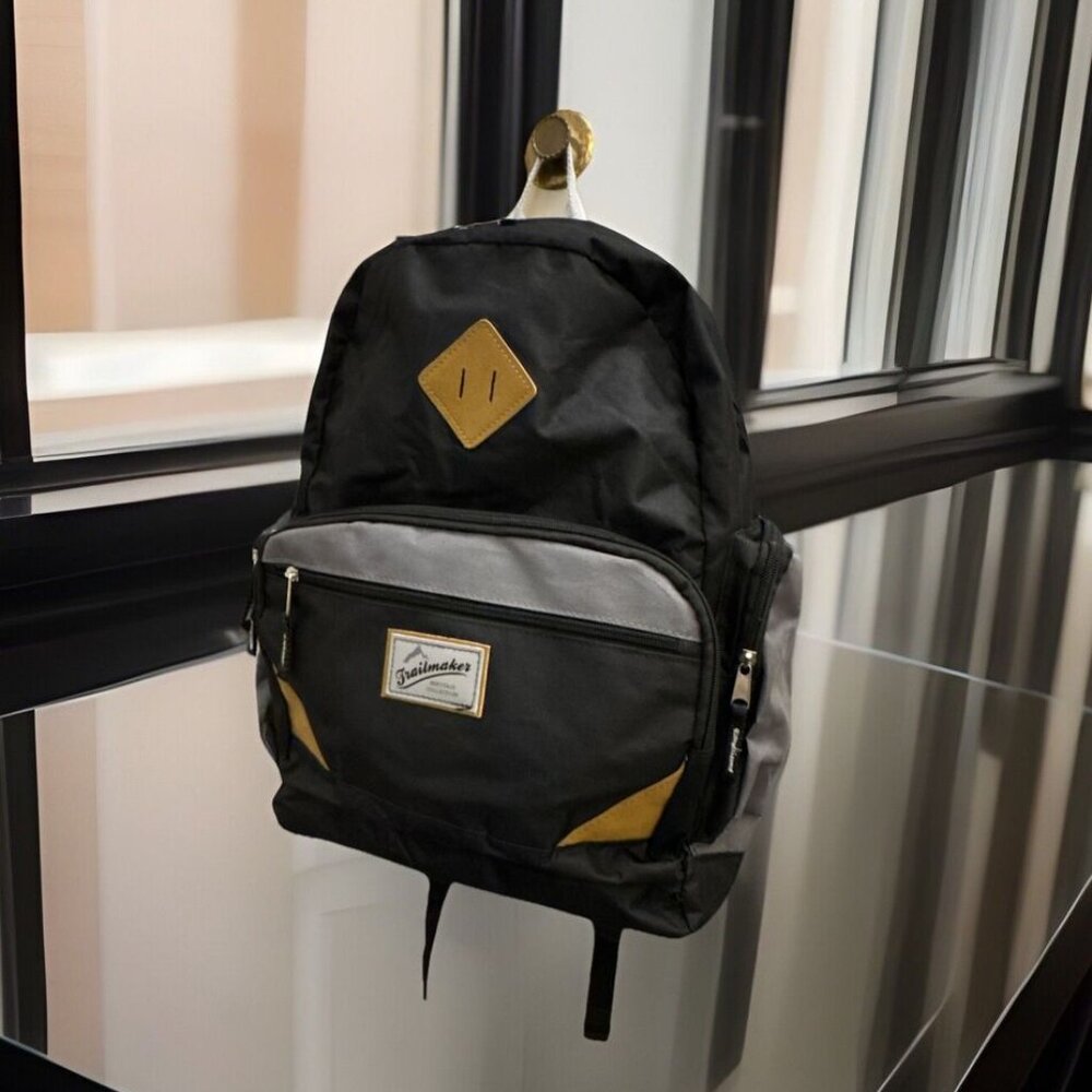 NEW Trailmaker Gray Backpack | 16” School & Hiking Daypack